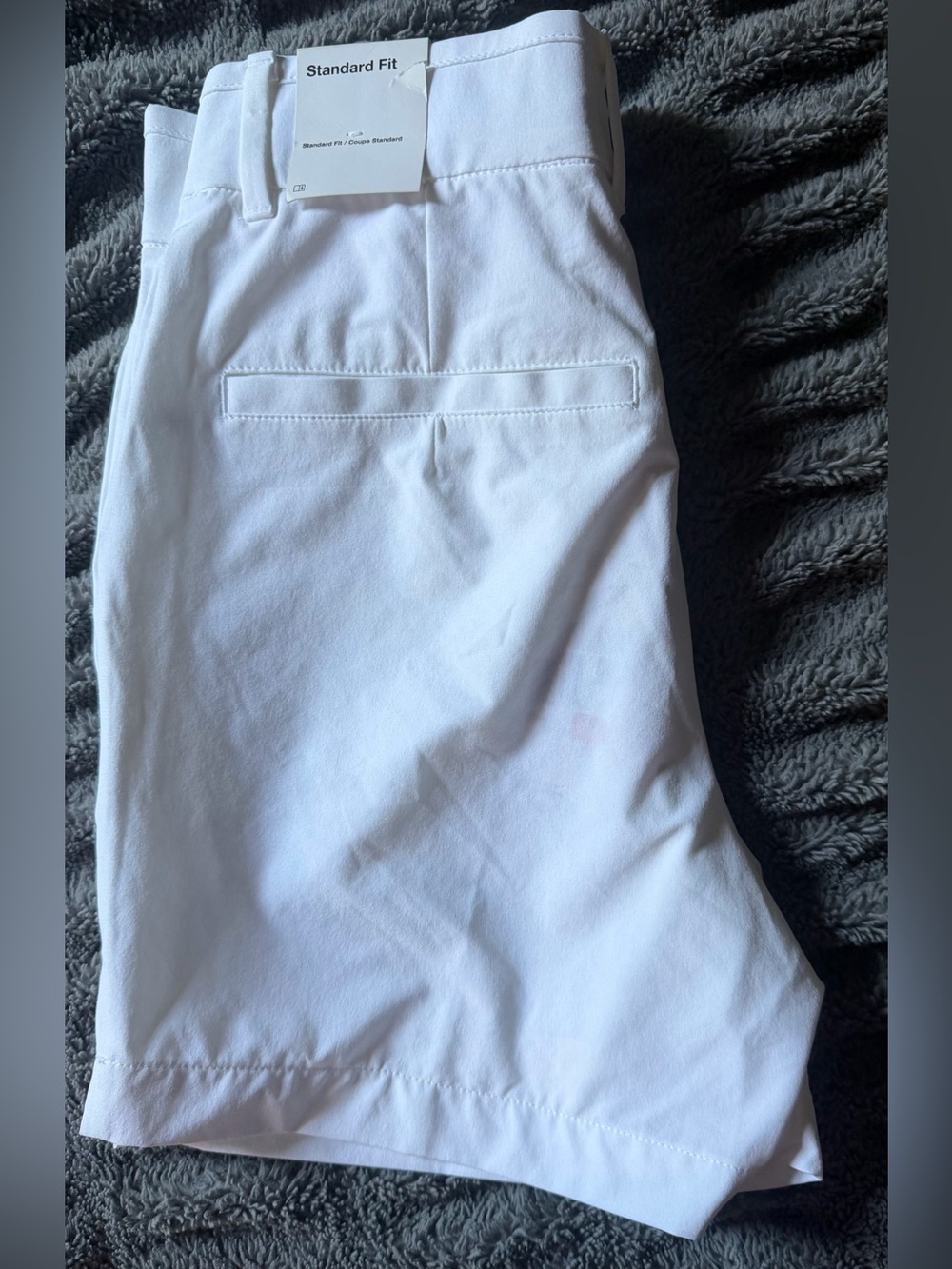 Nike White Men's Flat Front Performance Shorts